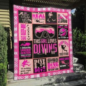 Diving Girl Quilt Blanket Ver 2  Quilt